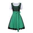 thumbnail image 2 of Disfraz de criada de cerveza alemana, vestido Dirndl del Oktoberfest bávaro, top y delantal, 2 of 3