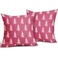 thumbnail image 2 of Christmas Tree Pillow Covers 18x18 Set of 2 Red Xmas Rustic Style Winter Print Decorative Outdoor Pillowcases Farmhouse Vintage Holiday Decorations Throw Cushion Case Decor for Couch Sofa Bed, 2 of 6