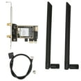 thumbnail image 2 of PCIE WiFi Card, PCB High Speed 1800Mbps Plug and Play  5.2  WiFi 6 PCIE Card with 2 Antenna for Streaming, 2 of 8