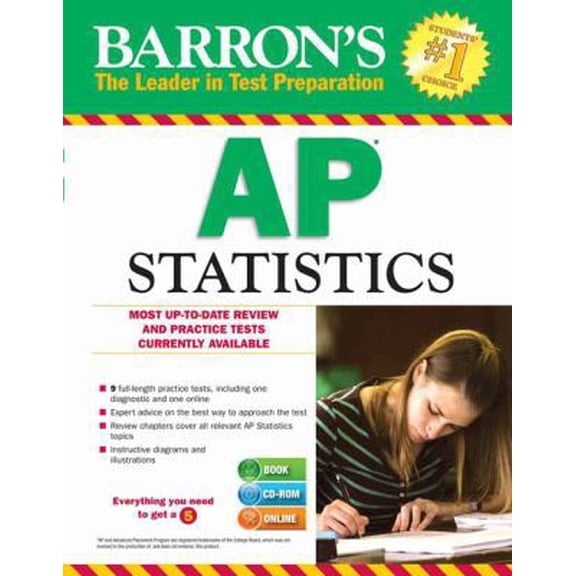 Pre-Owned Barron's AP Statistics with CD-ROM (Paperback) 1438075170 9781438075174