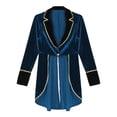 thumbnail image 5 of Eandarui Women Halloween Velvet Swallow-Tailed Coat Victorian Tailcoat Jacket Cosplay Blue XL, 5 of 7