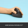 thumbnail image 3 of Logitech Lift Ergo Vertical USB Optical Mice, Gray, 3 of 9