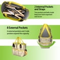 thumbnail image 6 of Garden Tool Bag,Pioneer Flower Floral Print Pattern Garden Tool Organizer,Garden Gifts,Waterproof Multi-Pocket Garden Tool Storage 11.8x5.5x11.4 Inch(Tools NOT Included), 6 of 6