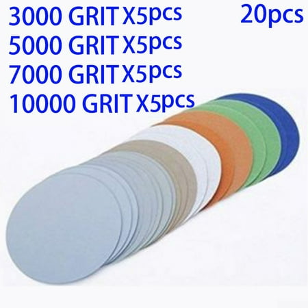 

20 Pcs Sand Paper 3 Inch 3000-10000 Grit Wet/Dry Sand Paper For Precise Sanding