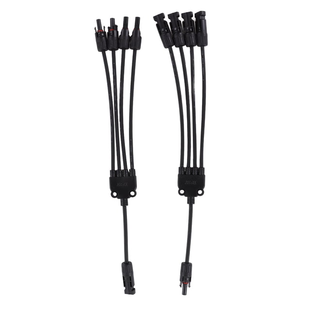 2 Pcs IP67 PV Connector 1000V Solar Y Connector Extra Long Solar Panel Parallel Connector Solar Cable Plug Tool Kit