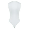 thumbnail image 4 of Odeerbi Tummy Control Shapewear Bodysuit for Women Short Sleeve Sexy Versatile Solid Color 2025 Fashion Tight Fitting Cutout Jumpsuit White, 4 of 5