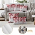 thumbnail image 6 of Pack of 2 Outdoor Pillow Covers 20x12 Inch Waterproof Red Eucalyptus Leaves Throw Pillow Covers,Decorative Couch Pillow Shams Protectors Summer Botanical Weeping Wooden Patio Cushion Pillowcases, 6 of 8