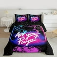 thumbnail image 2 of Manfei Female Men Abstract Gradient Gamepads 3 Pieces Queen Comforter Set,Bling Glitter Ultra Soft Bedding Sets,Video Game Bedding Comforter Set Breathable,Ultra Soft Home Decor,Reversible, 2 of 8