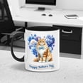thumbnail image 2 of Maine Coon Proud Dad Happy Father's Day 11oz Accent Two-tone Mug Cat Lover Kitten Owner Gifts Coffee Tea Cup - 02008, 2 of 5