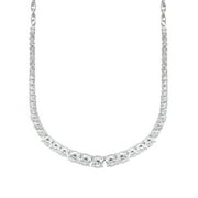 Believe by Brilliance Women's Sterling Silver and Cubic Zirconia Statement Necklace
