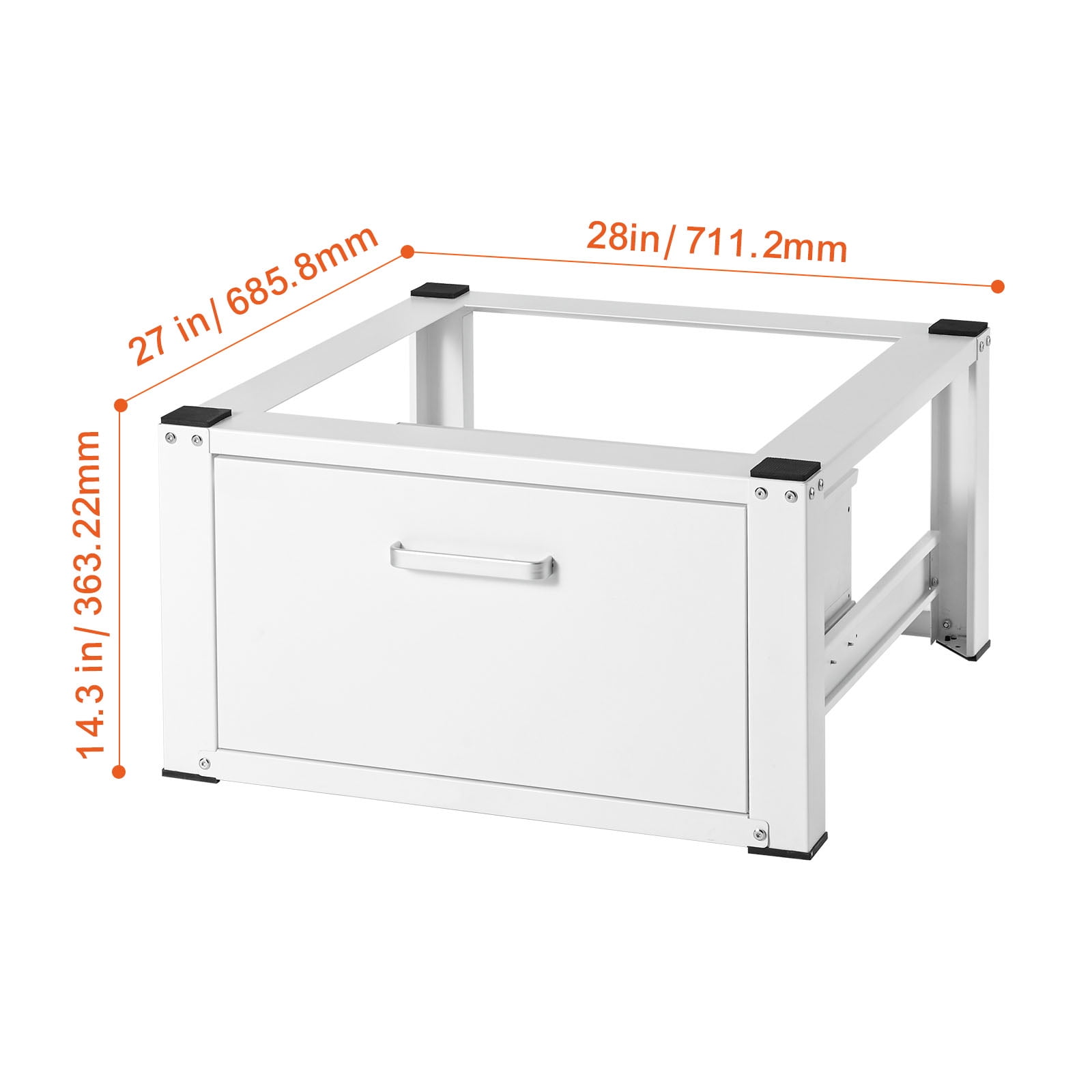 KFFKFF 27" Laundry Pedestal Wide Universal for Washer Dryer Stand Platform