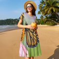 thumbnail image 4 of Cauagu A monarch butterfly Print Summer Dresses for Women 2025 Loose Short Sleeve Casual Sundresses with Pockets, 4 of 6