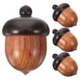 thumbnail image 1 of Acorns Decorating Brown Wood 4pcs, 1 of 6