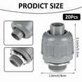 thumbnail image 4 of HOT 20 Pcs Conduit Connectors, 1/2 Inch Liquid Tight Connector NPT Non-Metallic for PVC Electrical Flexible Fittings, 4 of 8