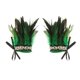 thumbnail image 2 of 2 calentadores de brazos de felpa para carnaval, baile, Brasil, Halloween, mujeres verde, 2 of 9