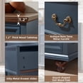 thumbnail image 6 of Joaxswe 4 Drawers Dresser for Bedroom, Chest of Drawers with Pre-Installed Slides, Closet Storage Wood Dressers Organizer for Living Room, Blue, 6 of 11