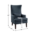 thumbnail image 7 of Lazzara Home Rheit Indigo Textured Upholstery Wingback Accent Chair, 7 of 7