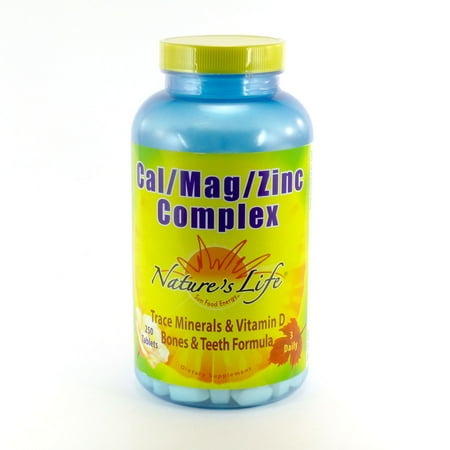 Cal Mag Zinc Complex By Nature's Life - 250  (Best Cal Mag Zinc Supplement)