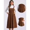thumbnail image 2 of DARING DIVA Tank Ribbed Vintage A-Line Casual Midi Dress XS Brown, 2 of 6