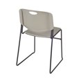 thumbnail image 5 of 72" x 24" Kobe Mobile Training Table- Cherry & 2 Zeng Stack Chairs- Grey, 5 of 8