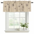 thumbnail image 2 of Floral Valances for Windows, Decorative Rod Pocket Window Valance Curtains, Spring Flower Short Curtain Drapes for Kitchen/Bathroom/Living Room, 2 Panels, 60" W x 18" L, 2 of 8