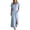 Light Blue 04, variant on Karymi Maxi Dress, Square Neck Short Sleeve Casual Long Dress with Pockets and Long Side Slit, Solid Summer A-Line Flowy Dress Easter Dress