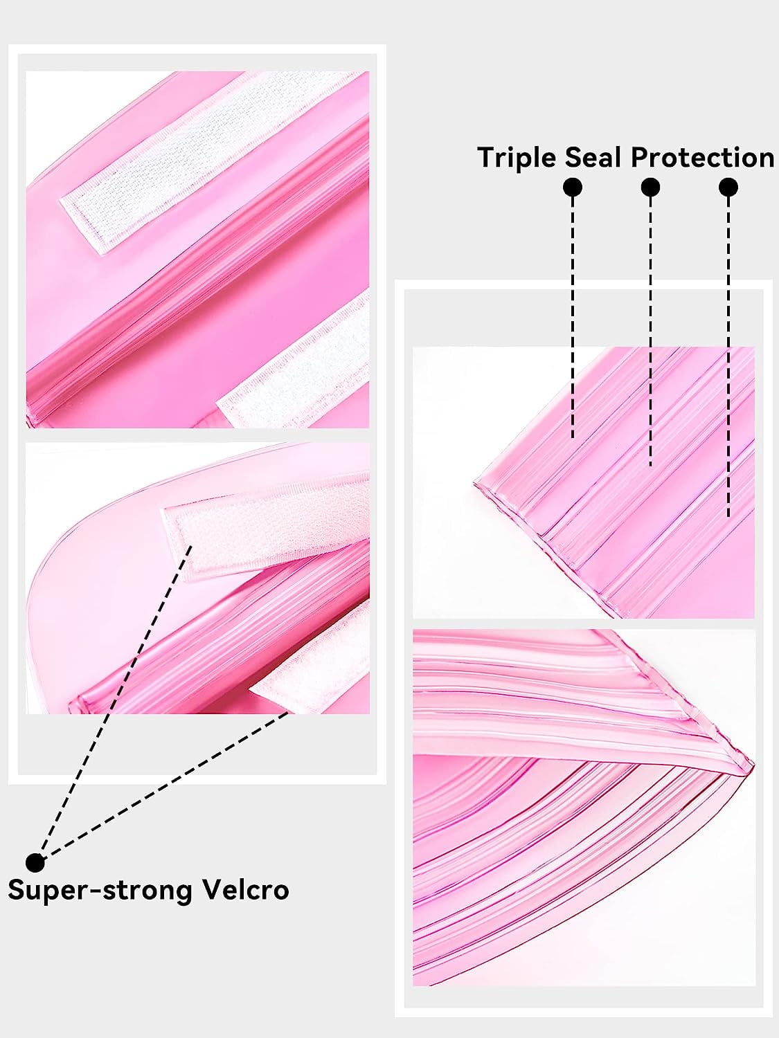 2/3/4 Pack Waterproof Pouch with Waist Strap, Screen Touchable Dry Bag with Adjustable Belt for Phone Valuables for Kayaking, Swimming, Snorkeling, Boating, Fishing, Surfing & Beach