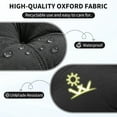 thumbnail image 6 of Waterproof Rocking Chair Cushions Set UV&Fade-Resistant Tufted Pads Non Skid Slip Backed Crushed Velvet Cover Set with Ties for Indoor & Outdoor Black, 6 of 10
