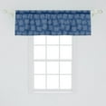 thumbnail image 2 of Ambesonne Blue White Window Valance, Spotted Squares, 54" X 18", Navy Blue and White, 2 of 3