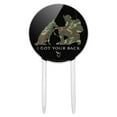 thumbnail image 1 of Acrylic I Got Your Back Soldier and German Shepherd Dog Camo Cake Topper Party Decoration for Wedding Anniversary Birthday Graduation, 1 of 7
