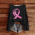 thumbnail image 2 of Sexlip Womens Sweatshirts No Hood Fall Long Sleeve Crewneck Shirts Cute Pink Ribbon Graphic Pullover Tops Outfits Black XL, 2 of 4