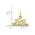 thumbnail image 2 of Auriga Fine Jewelry 10K Yellow Gold I Love My Grandma Charm Pendant for Women (L-13 mm,W-16 mm), 2 of 5