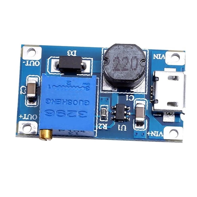 Componentes electrónicos ajustables de la placa elevadora MT3608 DC-DC Boost (tipo C)
