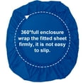 thumbnail image 3 of Flxxie 1800 Thread Count Brushed Microfiber Fitted Sheet with 15" Pocket, Twin, Royal Blue, 3 of 6