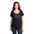 thumbnail image 2 of Locally Grown Women's Fashion Slouchy Dolman T-Shirt Tee Heather Black 3X-Large, 2 of 4