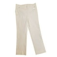 thumbnail image 3 of Rafaella Women's Pull On Comfort Capri Pants, Faux Pockets, Ankle Slit (Snow White, 6), 3 of 3