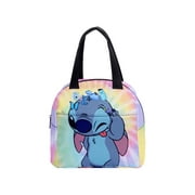 Loli&Stitch Anime Print Portable Lunch Bag for Student,#B04
