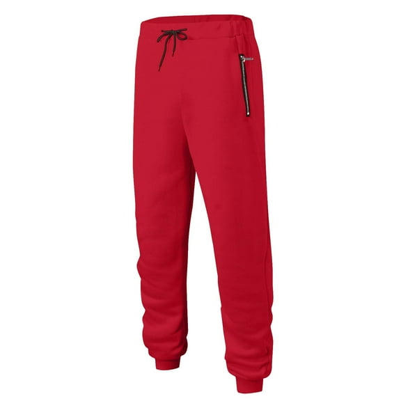 Muscularfit Drawstring Sweatpants for Men Red Big & Tall Zipper Joggers Joggers Loose Baggy Ankle Y2k Pants,XXXL