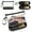 01-leather black clear, variant on General Clear Makeup Bag, Green TSA Approved Toiletry Bag with Brushes Compartment Small Travel Make up Bags for Women