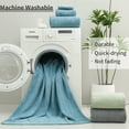thumbnail image 4 of Covian Home 8 Pcs Bath Towel Set Green Pine Microfiber Bathroom Towel Set Ultra Soft Plush Oversized Towels Adult Luxury Bath Sheet, 4 of 8