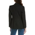 thumbnail image 2 of Rebecca Taylor womens  Cavalry Twill Wool & Silk-Blend Blazer, 6, Black, 2 of 3