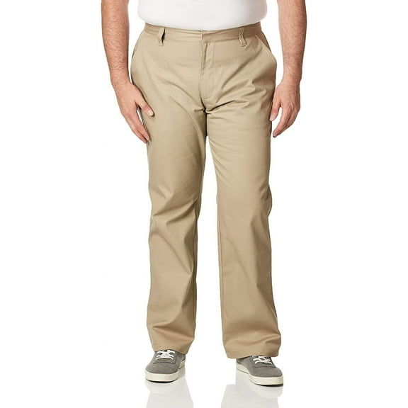 Lee Uniforms Mens Straight-Leg College Pant 36W x 34L Khaki