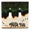 thumbnail image 6 of Pack of 2 Rustic Forest Mama Bear And Cub Double Toggle Switch Wall Outlet Plate, 6 of 7