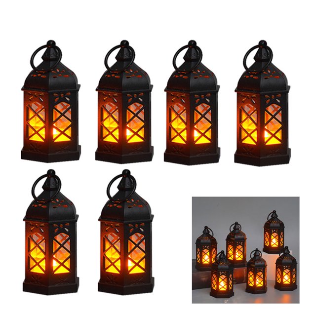 Guardoinrt 2pieces Elegance To Home With Lanterns Decorative Indoor Desktop Candle Lantern black*6PCS 1Set