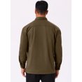 thumbnail image 3 of DARING DIVA Long Sleeve Button Solid Color Casual Work Jacket XL Brown, 3 of 7