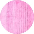 thumbnail image 1 of Ahgly Company Indoor Round Abstract Pink Contemporary Area Rugs, 5' Round, 1 of 4