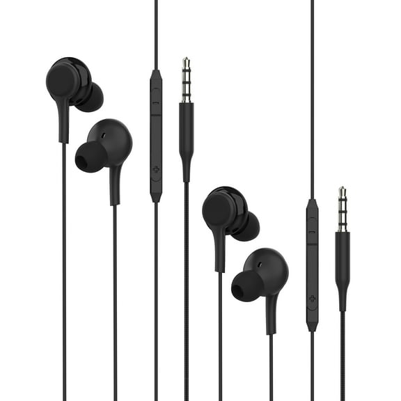 Wired Earbuds 3.5mm Jack Headphones(2Pack)Compatible for Samsung Galaxy Android Phones Laptop Cable In-Ear Headset Gaming Microphone ps5 School Earphones Chromebook Computer Aux Audio Stereo Sleeping