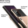 thumbnail image 3 of for Galaxy Note 20 Ultra Case 5G Wallet 4-Card Flip Cover Credit Card Holder Slot Back Pocket Dual Layer Protective Hybrid Hard Shell Bumper Armor Case for Samsung Note 20 Ultra 6.9 Rose Gold, 3 of 6