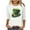 #0039-White, variant on Pounoo St Patricks Day 3/4 Sleeve Tops for Women St. Pattys Irish Lucky Shamrock Sequin Shirts Outfit Festival Tops Green Clover Clothes Gift