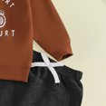 thumbnail image 5 of NOLDARES Kids Toddler Outfits 2Pcs Long Sleeve Graphic Round Neck Sweatshirt Sweatpants Casual Fall Winter Clothes Set Size:2-3 Y,Brown, 5 of 6